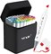 Brush Tip Alcohol Markers Set - 72 Colors Double Tipped Art Markers for Artist Adult Coloring Illustration, Gifts for Artist Adult, Dual Tip Brush & Chisel - Refillable Ink